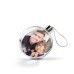 Sublimation ink Blank Double Side Metal Sheet Christmas Baubles Transparent 83mm Diameter