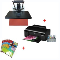 HEAT PRESS MACHINE 38x38 cm + Printer (Sublimation ink included) + Sublimation paper HEAT PRESS MACHINE 38x38 cm + Printer (Sublimation ink included) + Sublimation paper