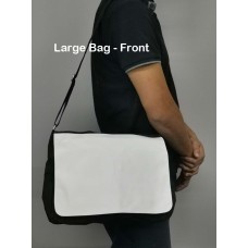 Black Shoulder Bag with white polyester Large 37x28cm Black Shoulder Bag with white polyester Large 37x28cm