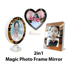 2 in 1 Magic Mirror and LED Light Photo Frame for Dye Sublimation Printing 