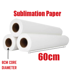 Dye Sublimation Ink Paper Roll 60cm x 100m 100GSM Dye Sublimation Ink Paper Roll 60cm x 100m 100GSM