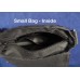 Black Shoulder Bag with white polyester Small 21x19cm Black Shoulder Bag with white polyester Small 21x19cm