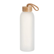 Frosted Glass Drink Water Bottle 700ml with Bamboo Lid for Sublimation Frosted Glass Drink Water Bottle 700ml with Bamboo Lid for Sublimation