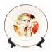 Blank Gold Ring Sublimation ink Ceramic Plate dish for Heat Press Transfer 10 inch