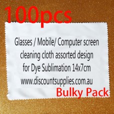 100x pcs/box Glasses / Mobile/ Computer screen cleaning cloth assorted design for Dye Sublimation 14x17cm 100x pcs/box Glasses / Mobile/ Computer screen cleaning cloth assorted design for Dye Sublimation 14x17cm