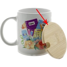 Bamboo Lid Cover for Mugs - Suits 15oz / 11oz Bamboo Lid Cover for Mugs - Suits 15oz / 11oz