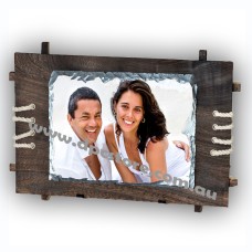 SUBLIMATION PHOTO SLATE WITH WOOD EDGE 17X25CM SH39