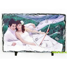 CLOCK PHOTO SLATE RECTANGLE 25X40CM SH37 for sublimation printing